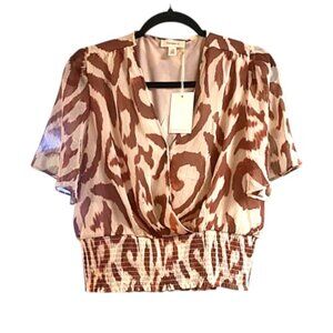 NWT Tamara H. Animal Print Blouse